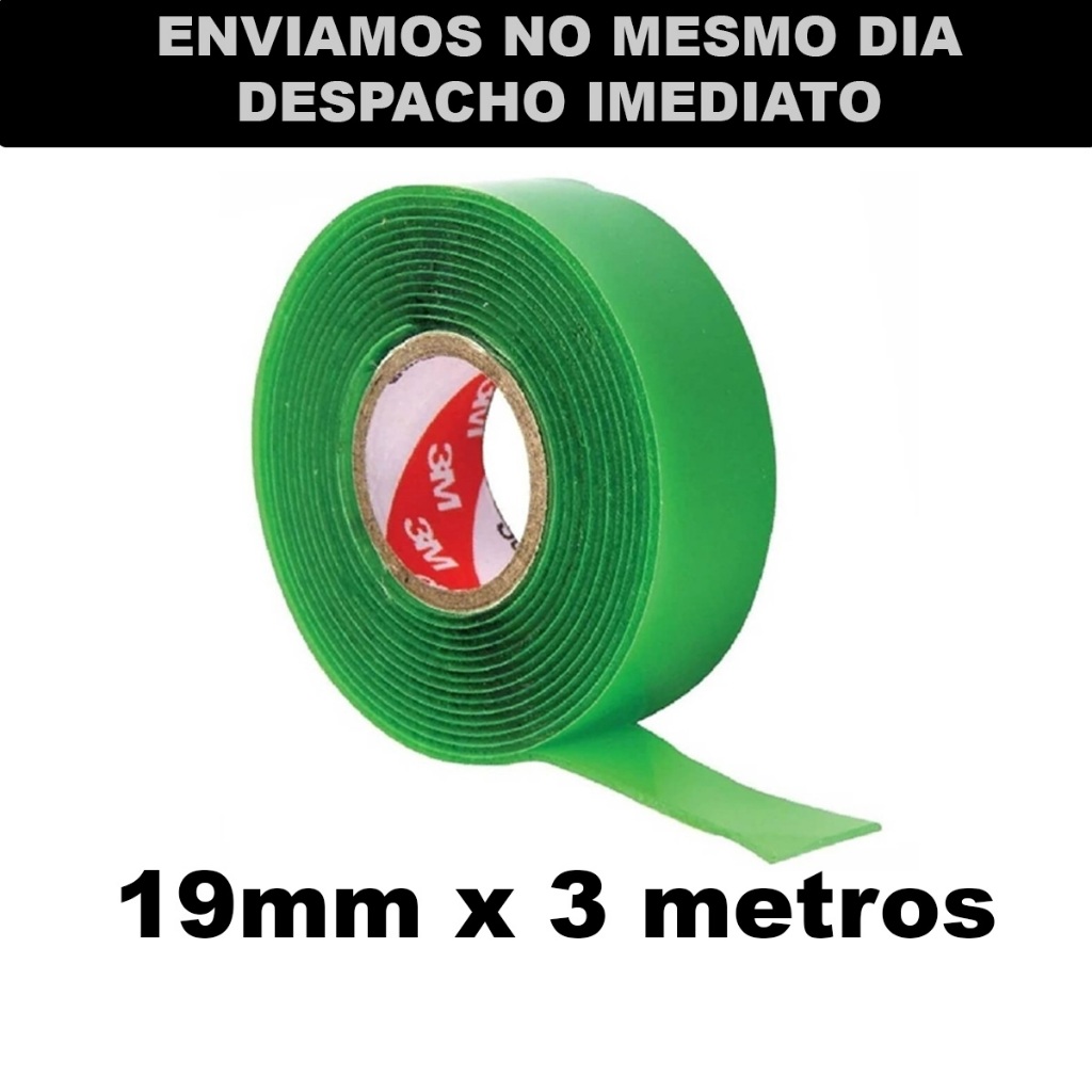 Fita Dupla Face 3M Profissional Fixa Extra Forte Transparente 19mm X 3 Metros Adesiva Acrílica VHB