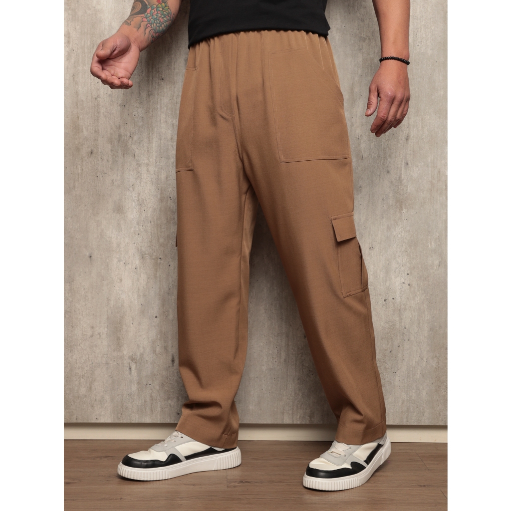 Calça cargo masculina, alfaiataria, social casual