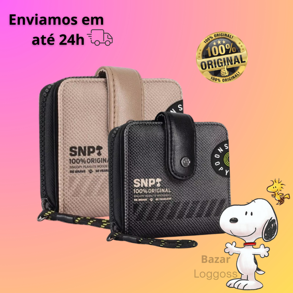 Carteira Feminina Snoopy Pequena Casual