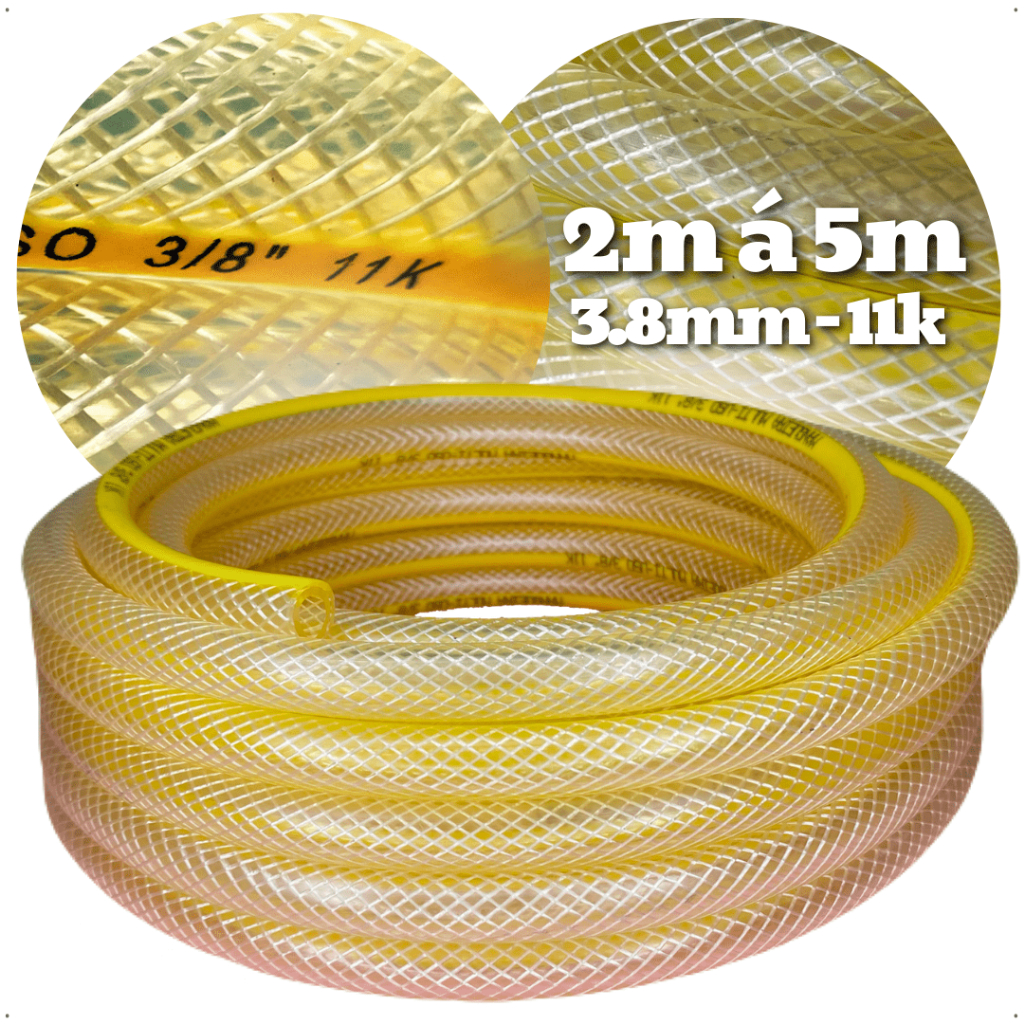 Mangueira Universal para Cozinha 3/8" Trançada Multiuso Parede Grossa 3.8mm - 2m 3m 4m e 5m, Jardim em Oferta na Shopee