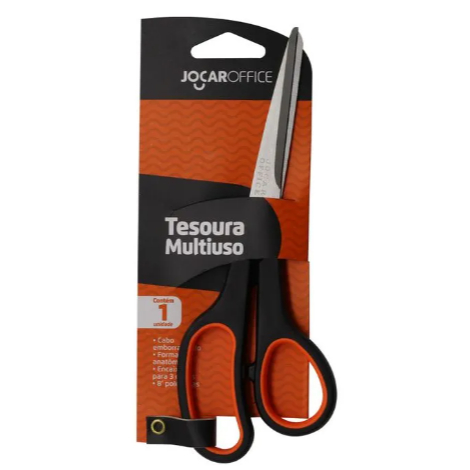 Tesoura Multiuso Inox 8 Polegadas 21Cm -Jocar Office em Oferta na Shopee