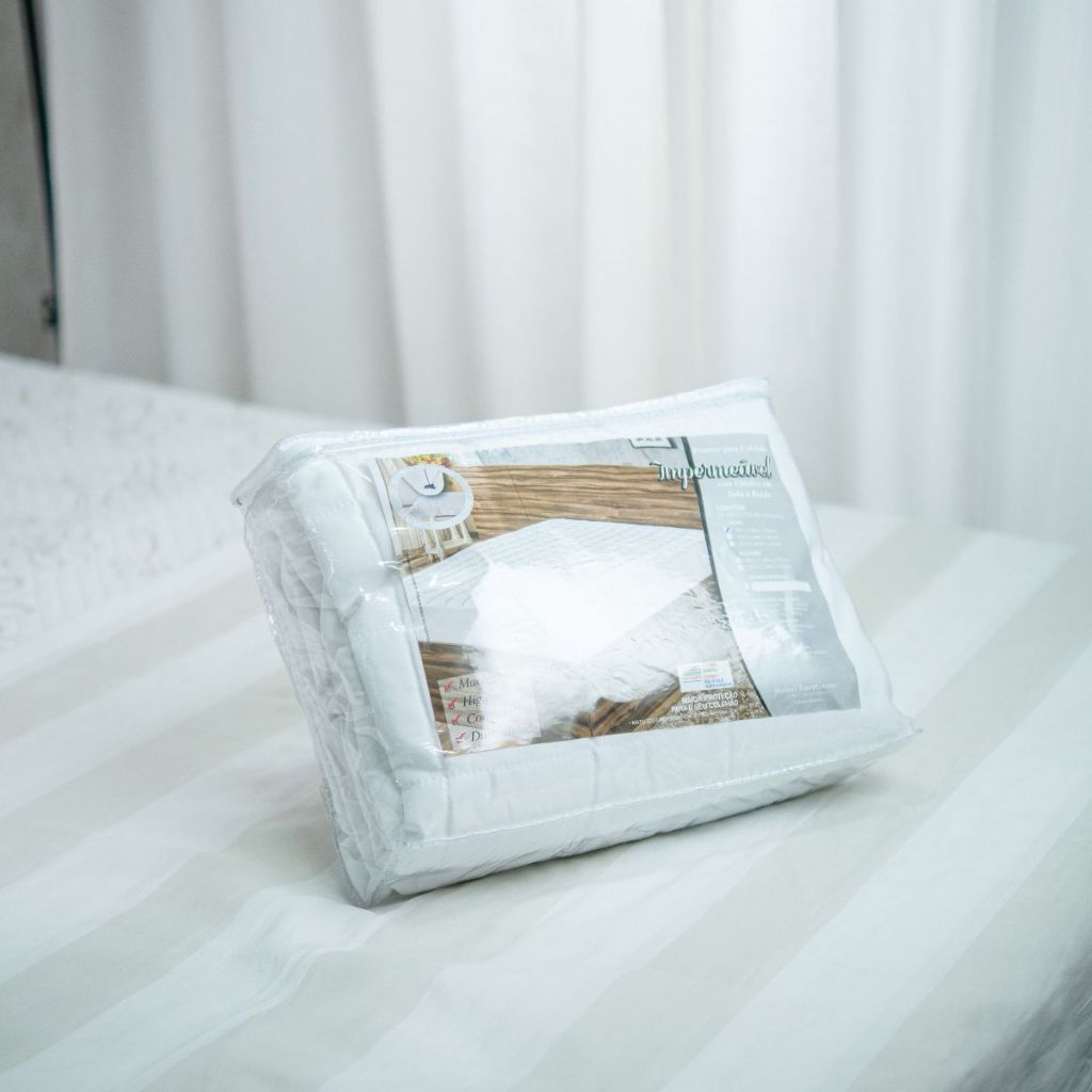 Lençol Acolchoado Impermeável Matelado Elástico Resistente Antiácaro