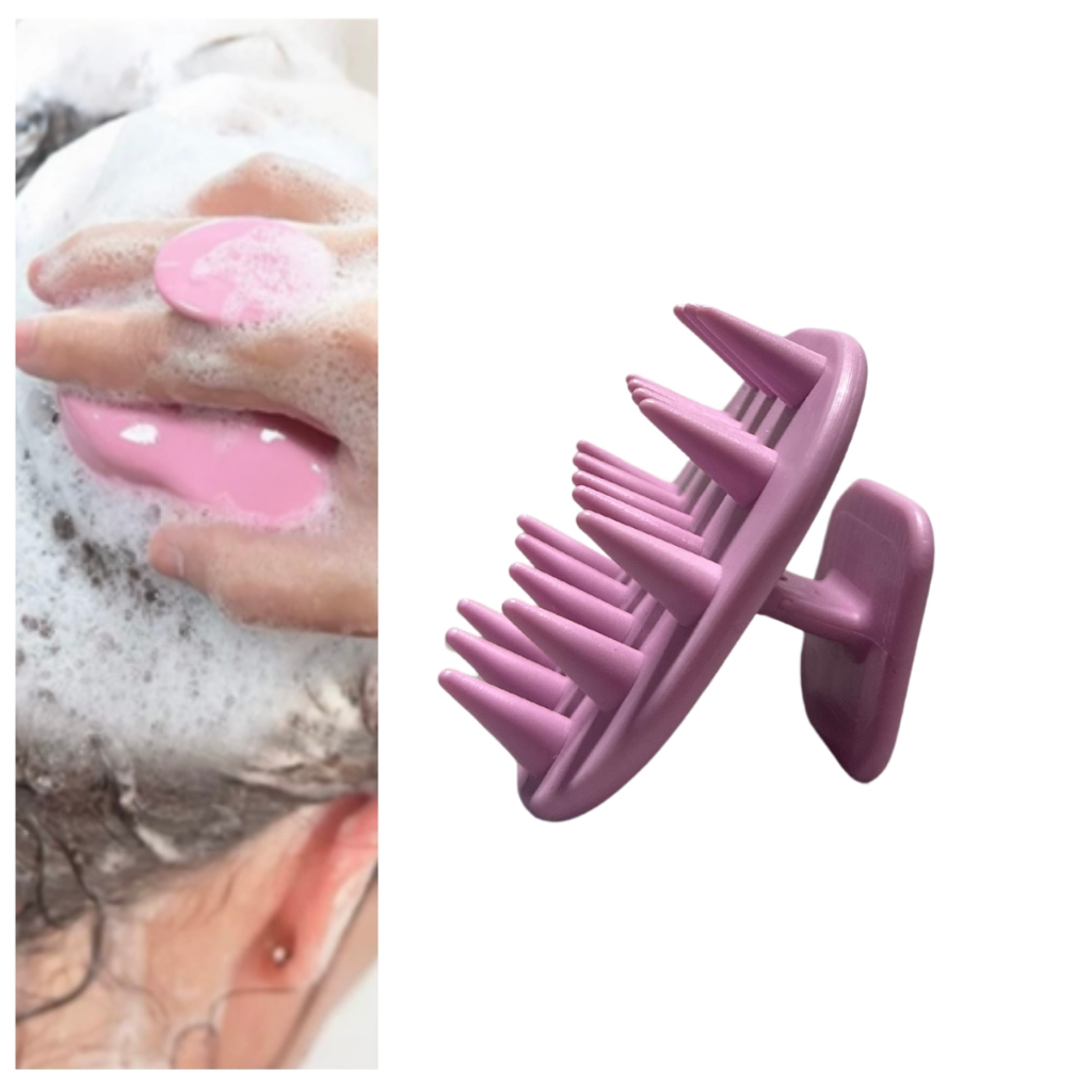 Escova Massageadora Para Lavar os Cabelos de Silicone em Oferta na Shopee