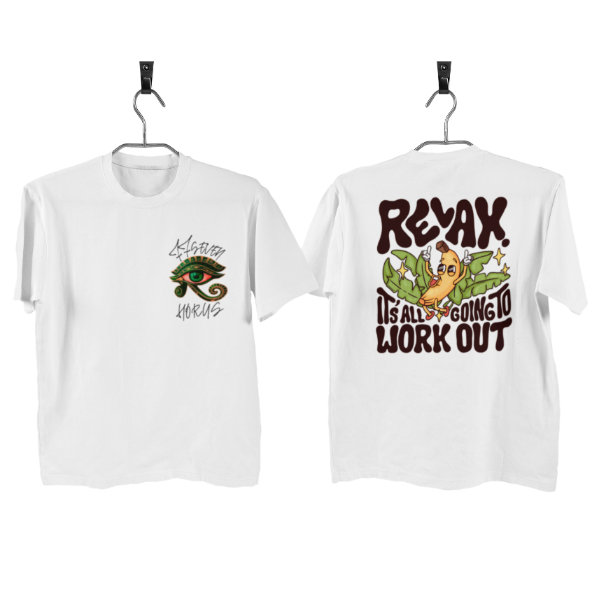 Camiseta Horus Relax Banana Weed Seed 100% Algodão Camisa Original Unissex Meme Lançamento Envio em até 24hrs.