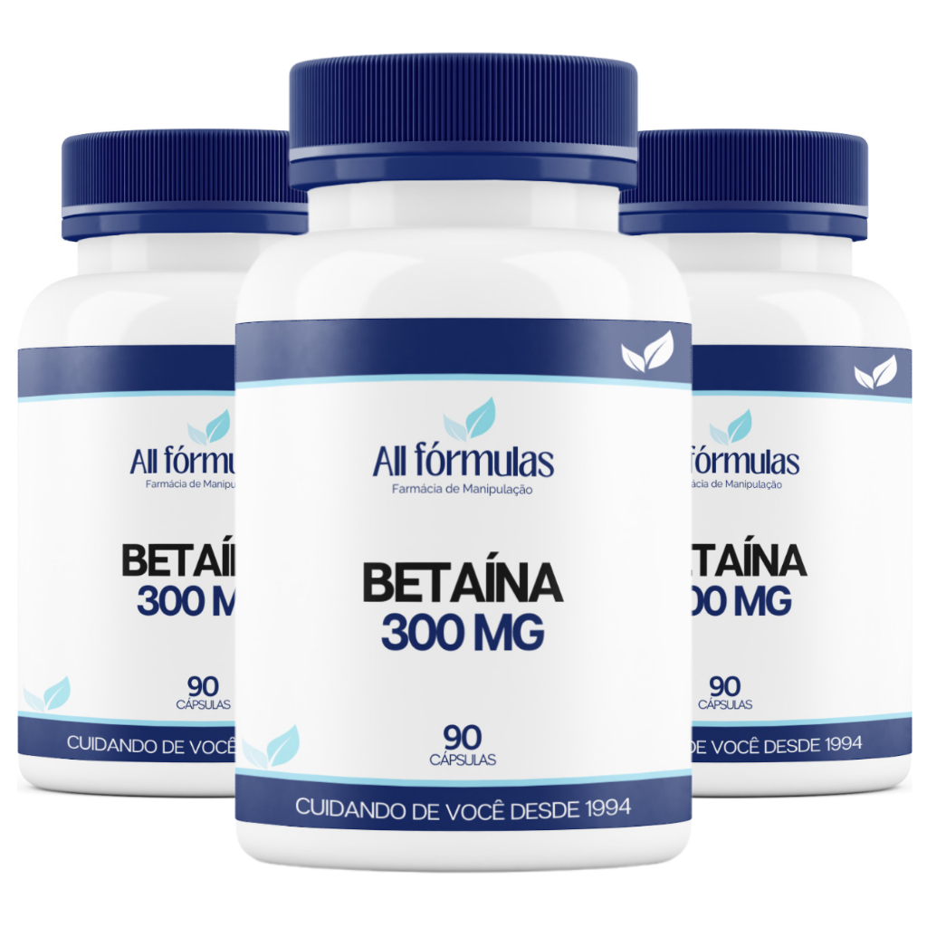 Betaína HCL 300MG - 90 Cápsulas - Kit 3 Frascos em Oferta na Shopee