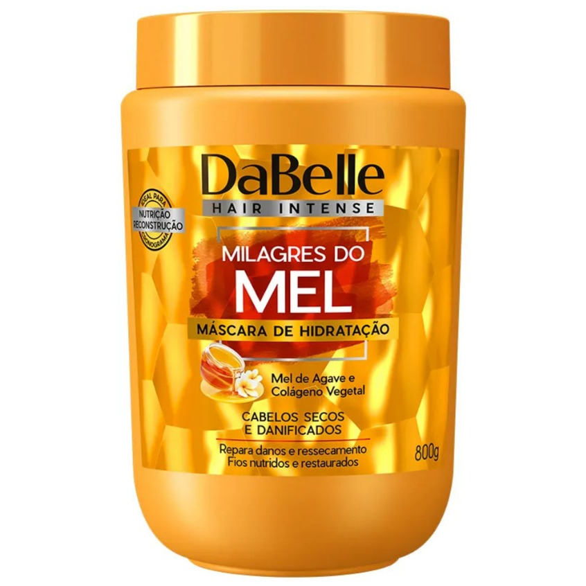 MÁSCARA CAPILAR DABELLE 800G MILAGRES DO MEL.