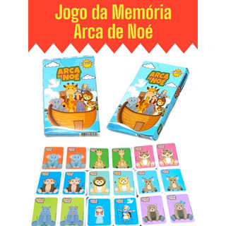 5 Jogo da Memória Arca de Noé Cartas Ilustradas com Animais Lembrancinha Dia das Crianças Prenda em Oferta na Shopee
