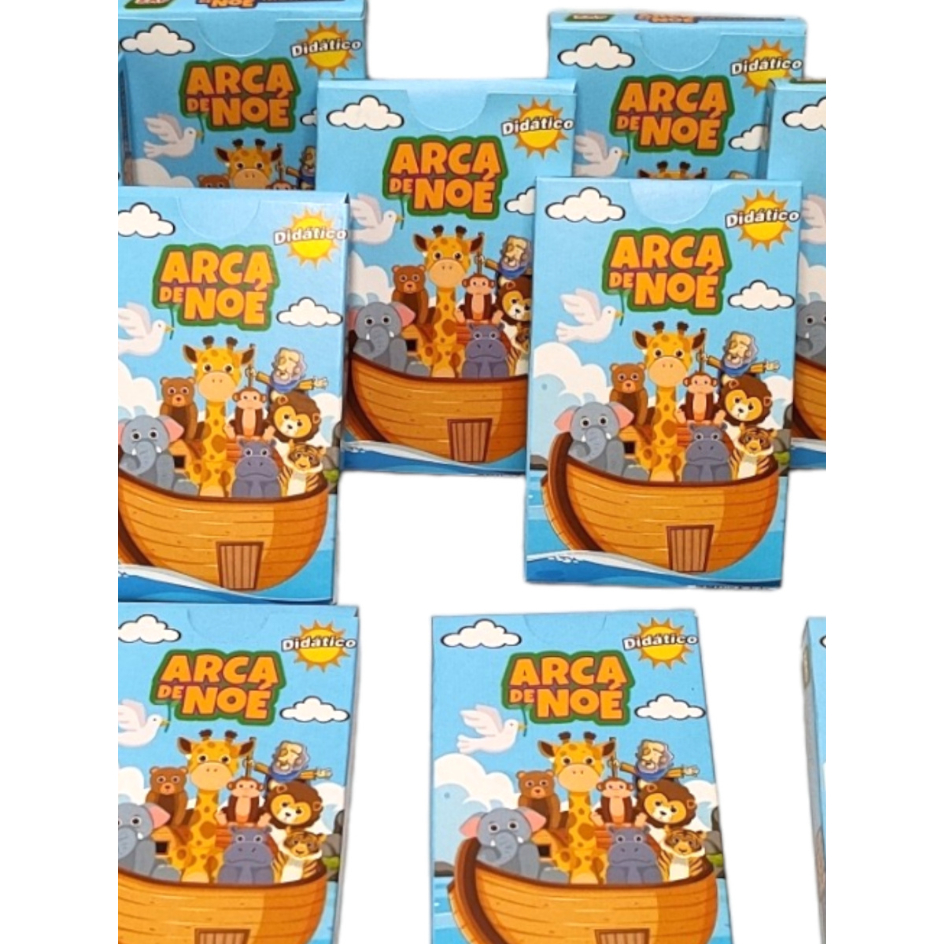 10 Jogo da Memória Arca de Noé Cartas Ilustradas com Animais Lembrancinha Dia das Criança Didático em Oferta na Shopee
