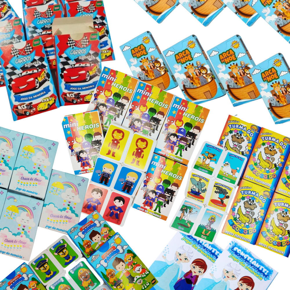 15 Jogo da Memória Infantil, Com Cartas Ilustradas Diversos Temas, Lembrancinha Dia das Criança em Oferta na Shopee
