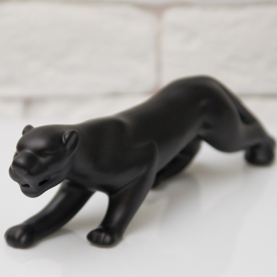 Decoração - Jaguar Escultura Estatua Casa Leopardo Pantera