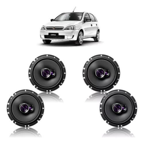 Kit 2 Par de Alto Falante Pioneer Porta Corsa Hatch - Frente Montana