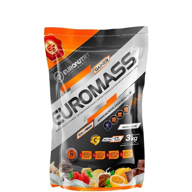 EUROMASS GAINER POUCH 3KG Euronutry Hipercalorico Massa