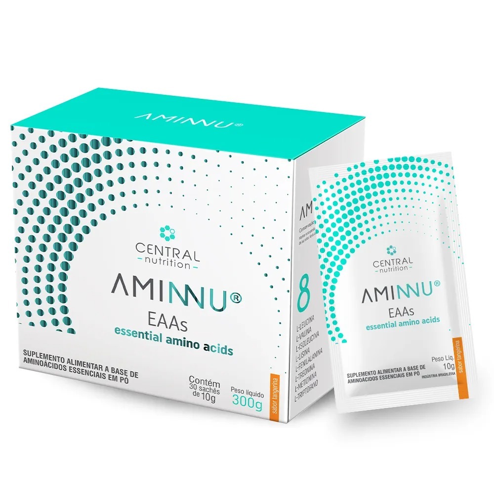 Aminnu EAAs Aminoácidos Essenciais 30 Sachês de 10g - Central Nutrition em Oferta na Shopee