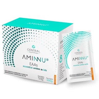 Aminnu EAAs Aminoácidos Essenciais 30 Sachês de 10g - Central Nutrition em Oferta na Shopee