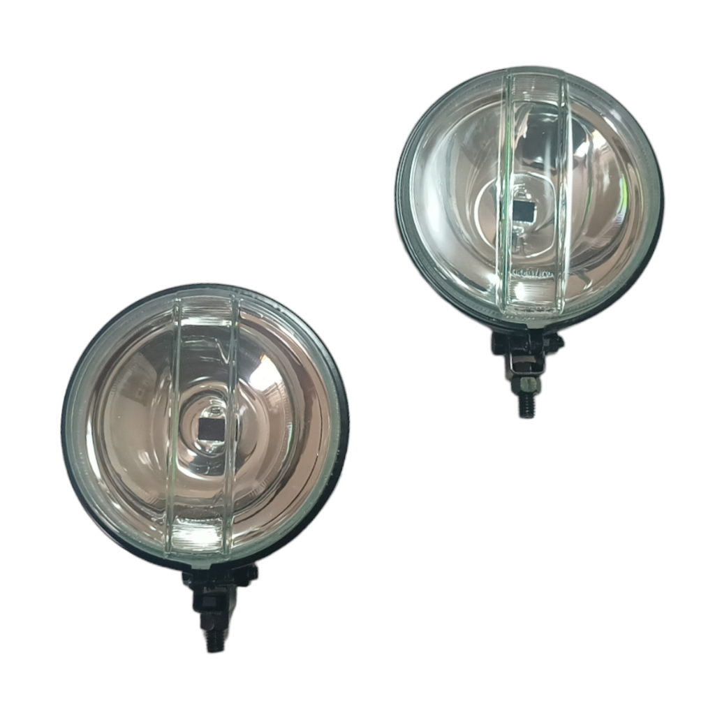 farol de milha fusca/kombi/gol e adaptação redondo lente lisa com capa preta