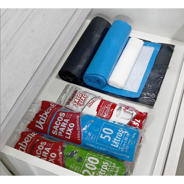 Saco Plástico para Lixo Preto / Azul / Infectante Branco / Saco para Lixo Pia e Banheiro em Oferta na Shopee