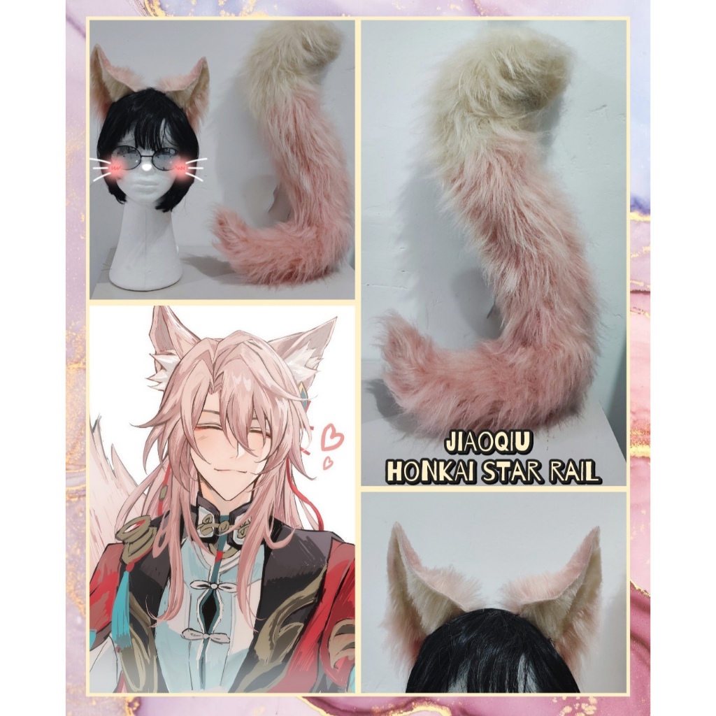 Orelhinhas em tiara e/ou cauda JIAOQIU (HONKAI star rail)