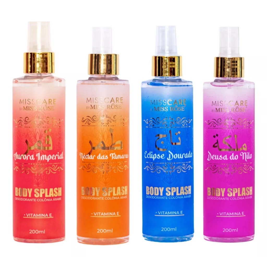 Body Splash Desodorante Colonia Árabe Miss Rose em Oferta na Shopee