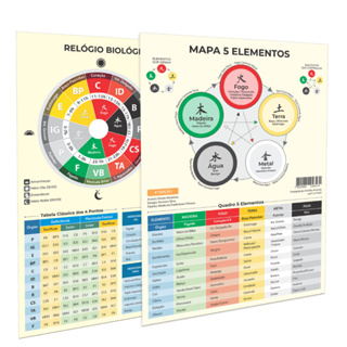 Mapa 5 Elementos Acupuntura Plastificado em Oferta na Shopee