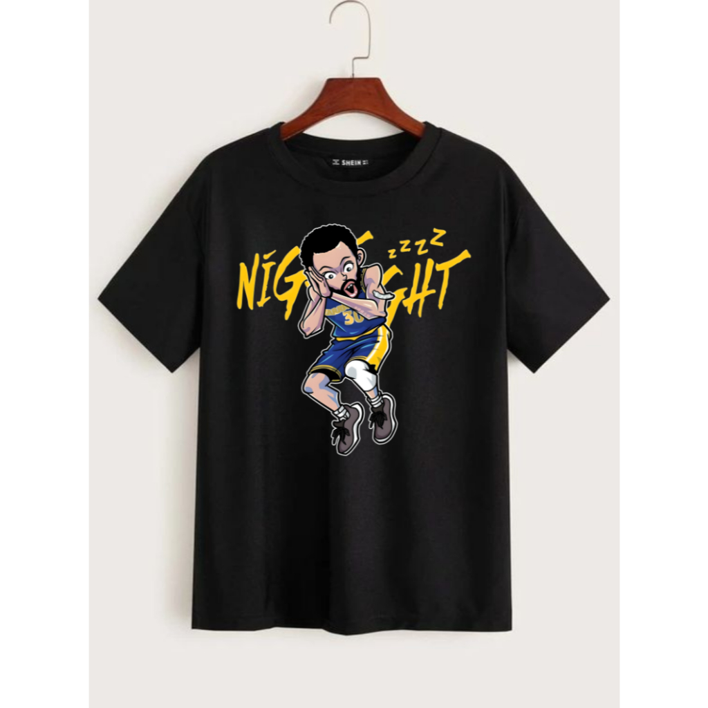 Camiseta Curry Basquete Night Night Jogo Game Infantil do 04 ao 16 Game Camisa Algodão