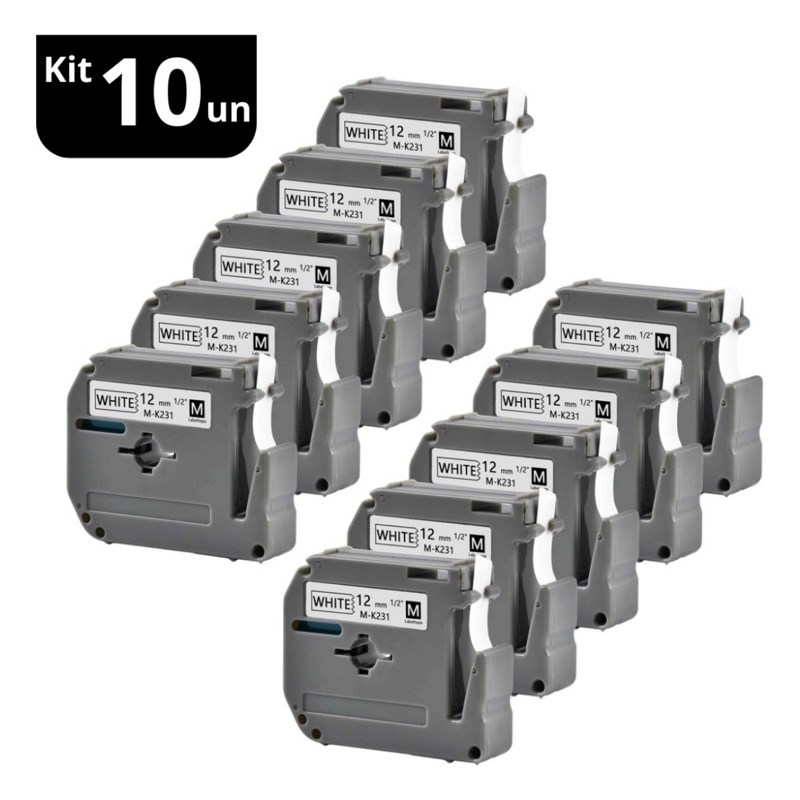 kit 10 Fita Rotuladora Compatível  Mk-231 M-k231 Mk231 M231