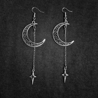 Brinco Gancho Meia Lua Estrela Moonlight em Oferta na Shopee