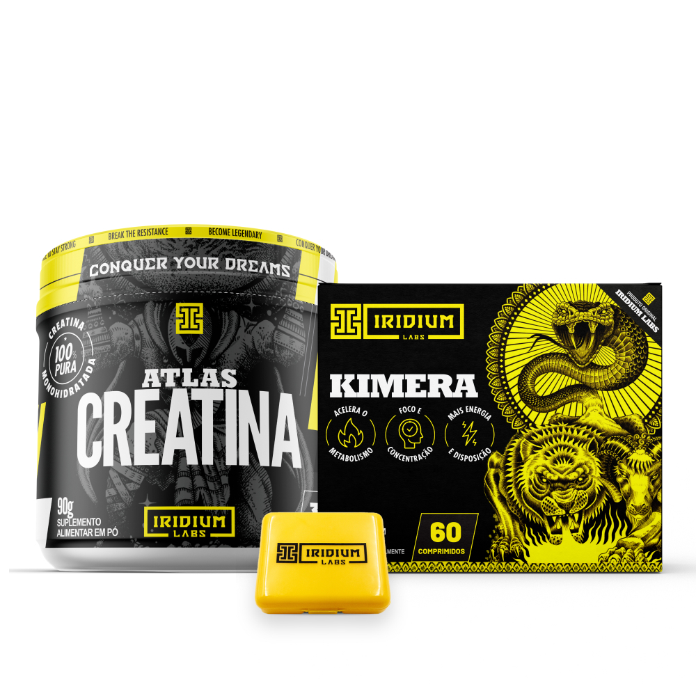 Kit Creatina e Kimera Thermo e Porta Cápsula -  Iridium Labs em Oferta na Shopee
