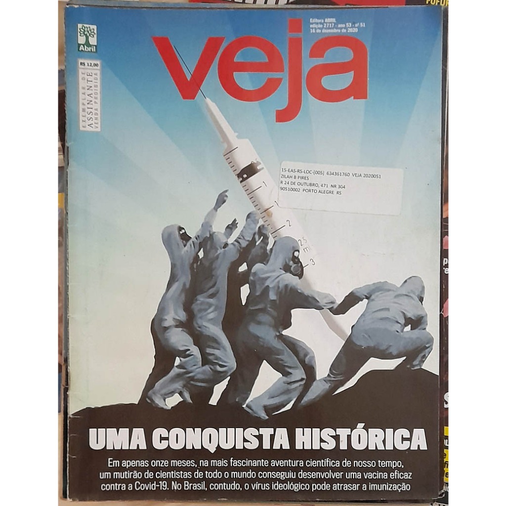 Revista Veja Nº 2717 Mariah Carey Beethoven 16 Dezembro 2020
