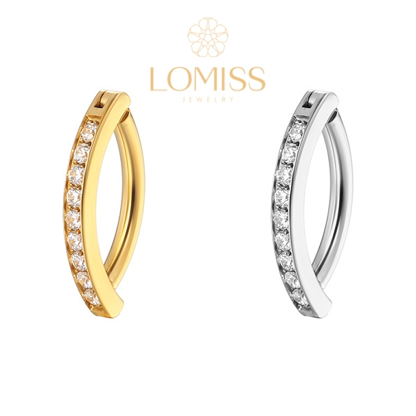 Lomiss Piercing Argola Para Umbigo Aço Cirúgico 1 Fileira Zircônia em Oferta na Shopee