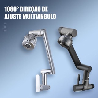 1080 ° Torneira De Braço Robótico Para Cozinha Chuveiro À Prova De Respingos Banheiro Do Aerador Dois Modos De Injeção em Oferta na Shopee