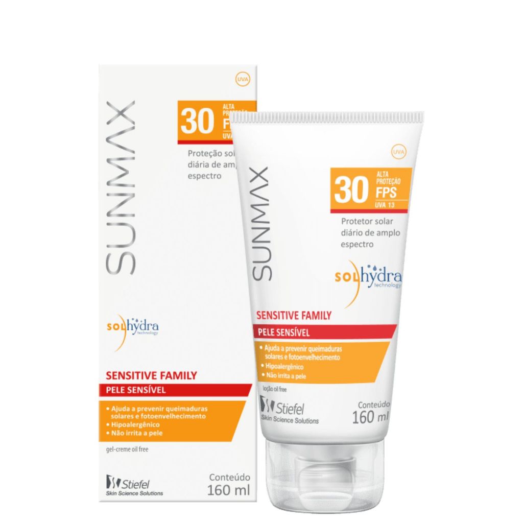 Sunmax Sensitive Protetor Solar FPS30 160ml em Oferta na Shopee