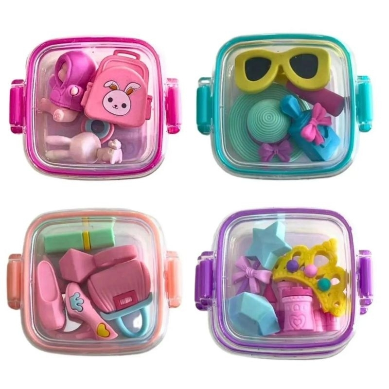 Kit com 4 Borrachinhas/borracha fofa/ borracha menina/kawaii/Material escolar- Unidade