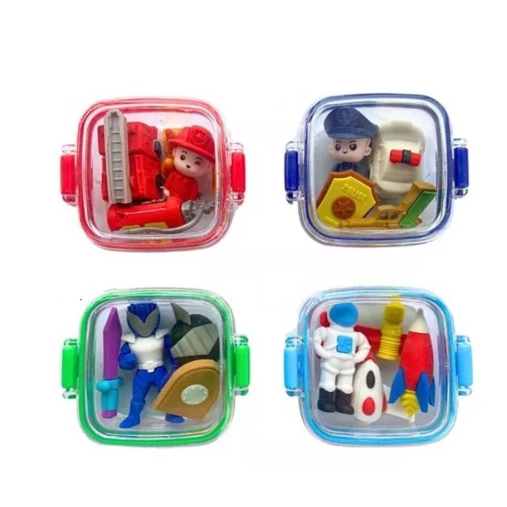 Kit com 4 Borrachinhas/borracha fofa/borracha menino/Material escolar- Unidade