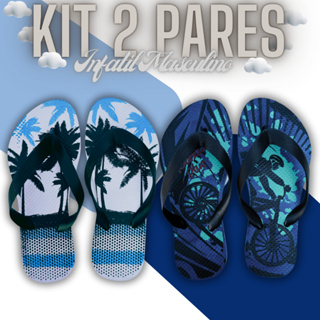 2 Pares Chinelo Sandália Infantil Criança Super Leve Macio Confortavel Oferta Masculino em Oferta na Shopee