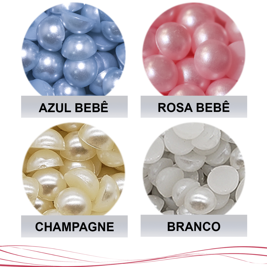 Meia Pérola Abs Artesanato 6mm 2.500 Unidades Sem Furo em Oferta na Shopee