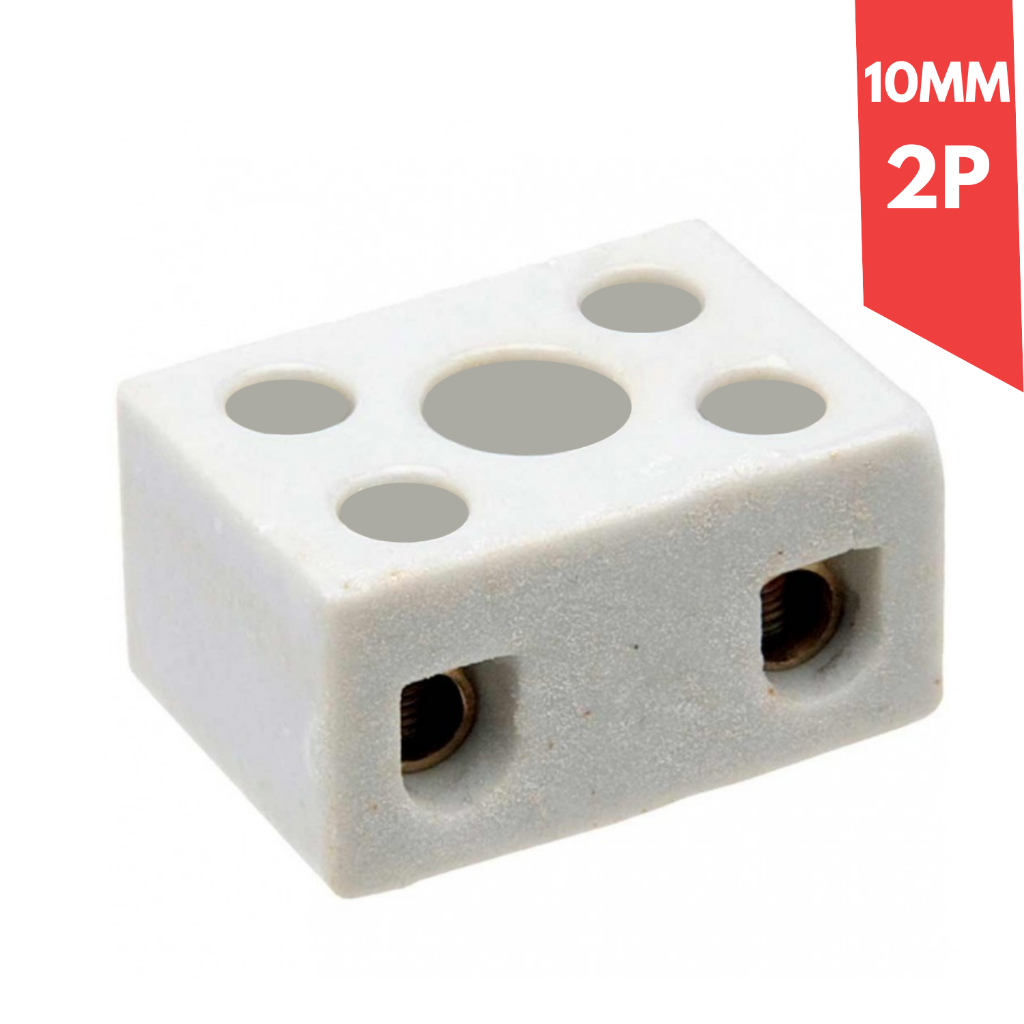 Conector Porcelana Médio 2 Polos 10mm Interneed
