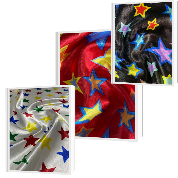 Tecido Cetim Estampa Estrelas Coloridas 1,40m Festas e Fantasias Tecido Cetim Estampa Estrelas Coloridas 1,40m Festas e Fantasias