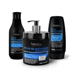 Kit Shampoo, Condicionador e Máscara Blindagem Capilar Forever Liss