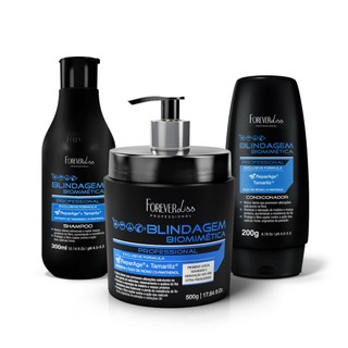 Kit Shampoo, Condicionador e Máscara Blindagem Capilar Forever Liss em Oferta na Shopee