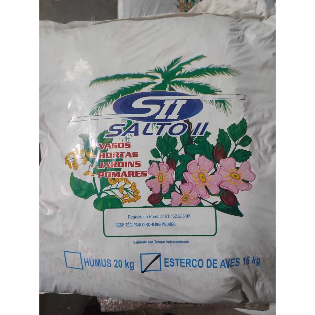 Esterco Cama de Frango Galinha Adubação Orgânica Natural Hortas Plantas Vasos Jardim Fertilizantes