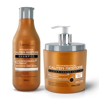 Kit Cauterização Shampoo e Máscara Forever Liss