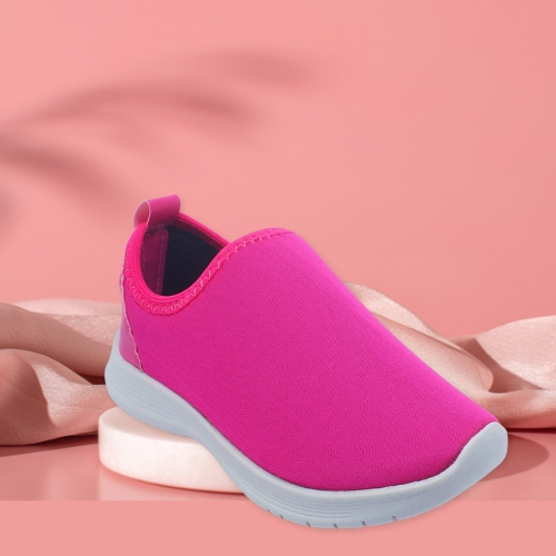 Tênis sem cadarço infantil calce fácil meia slip on feminino menina Rosa Escolar