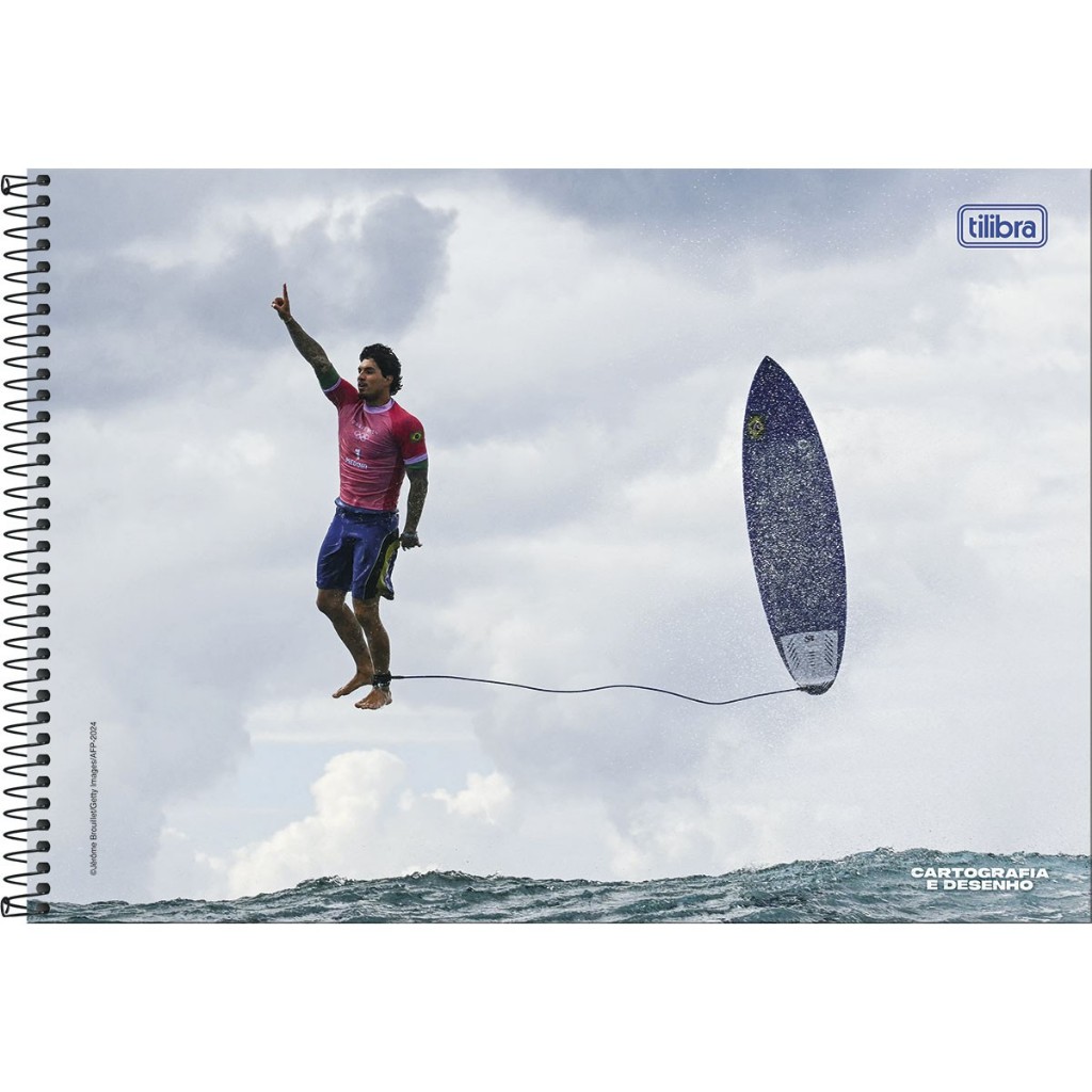 Caderno De Cartografia E Desenho Espiral Capa Dura Gabriel Medina 80 Folhas Tilibra