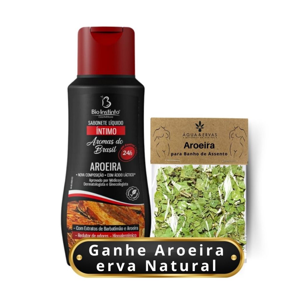 Sabonete Líquido Íntimo de Aroeira Feminino 100% Eficaz- Ganhe de Brinde um pacote  aroeira para banho de assento