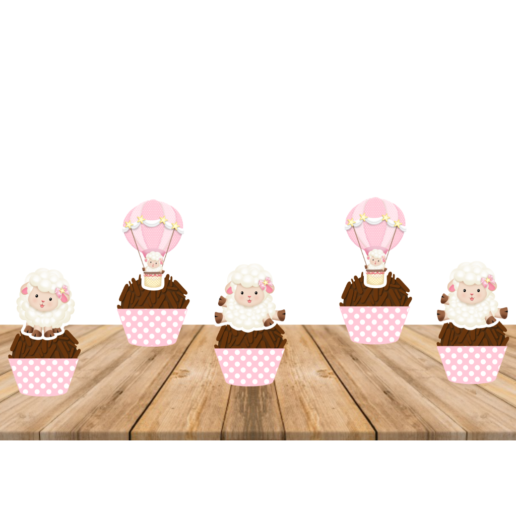 30 TOPPERS DE DOCINHO OVELHINHA MENINA