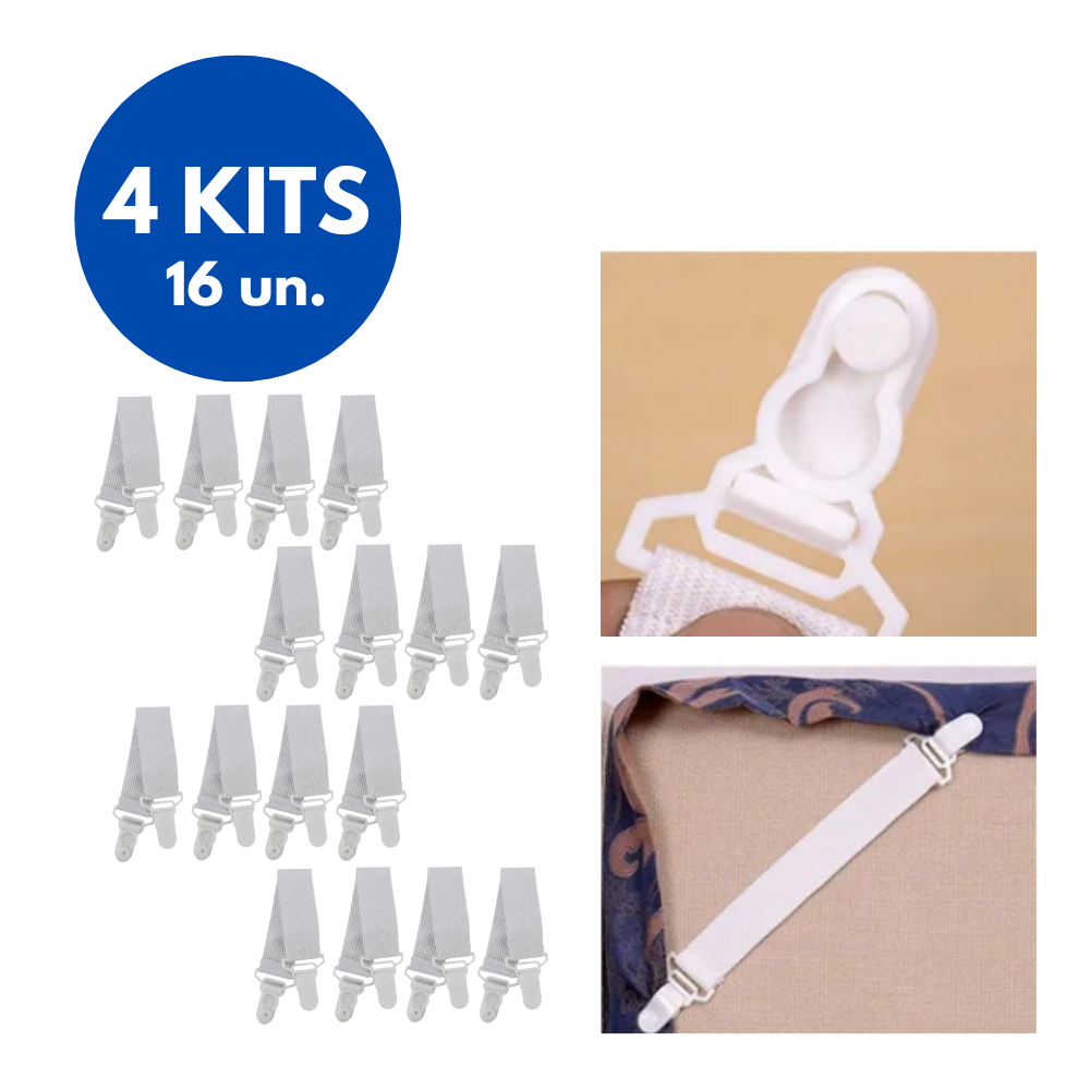16 Unidades Prendedor Presilha Para Lençol Elástico Jogo Conjunto com 4 unidades Cama Casal Solteiro em Oferta na Shopee