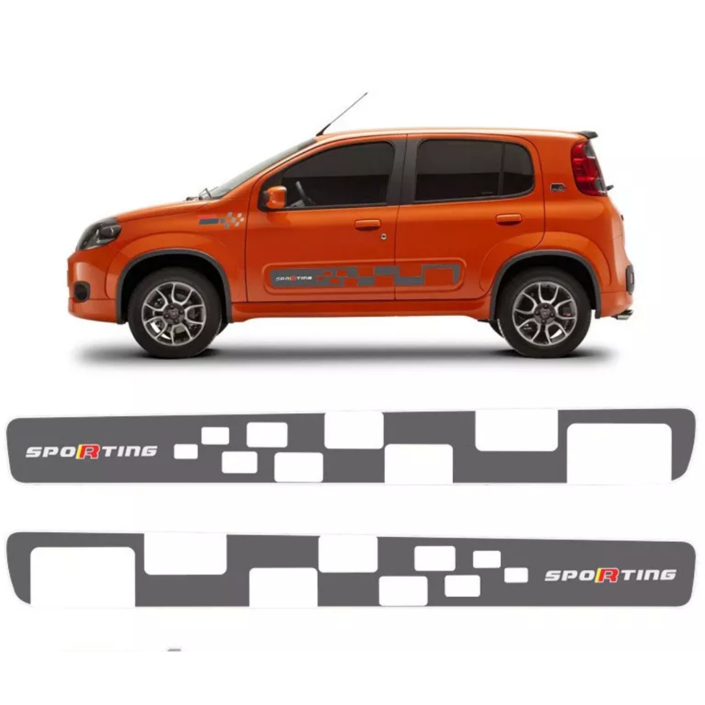 Adesivo Faixa Lateral Uno Sporting – 2011 - Grafite em Oferta na Shopee