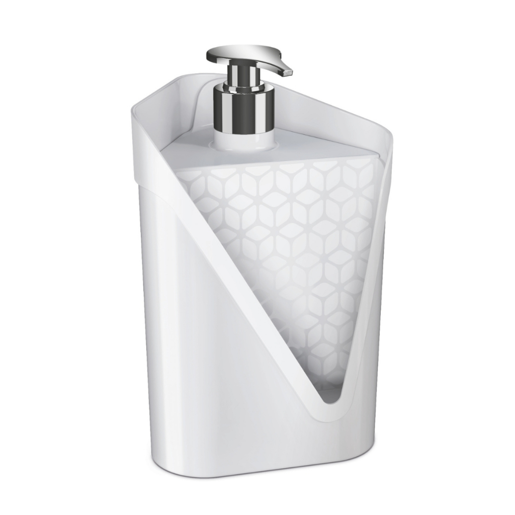 Dispenser Detergente Click Uz Pia Cozinha Organizador Bucha Sabão Liquido Limpeza Casa
