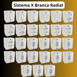 Kit 3 Int Simples / 3 Int + Tomada 10A / 2 Int Duplo / 5 Tomada Dupla 10A / 14 Tomada Simples 10A