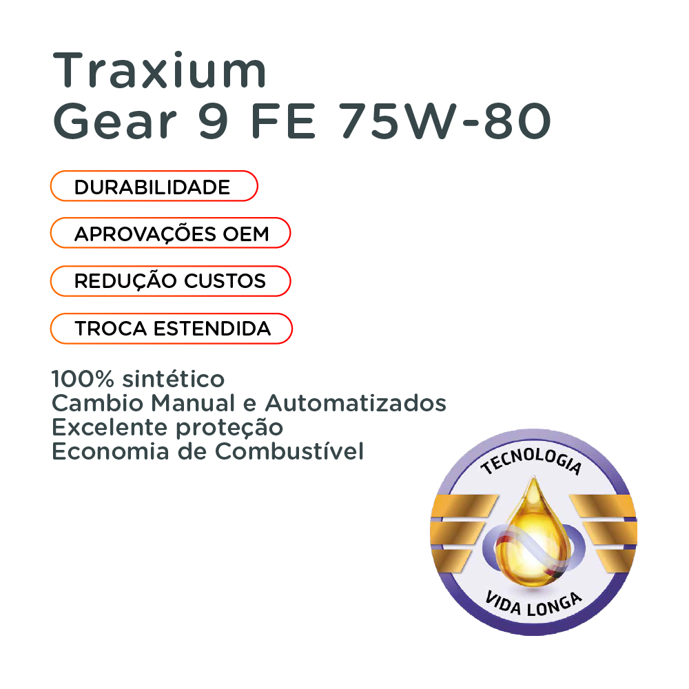 Detalhes do Kit 4 Óleo De Câmbio Manual 75w80 Totalenergies Traxium Gear 9 Fe